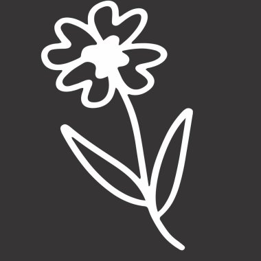 Siyah arkaplanda siyah beyaz simge çizimi.