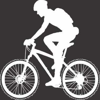 Siyah arkaplanda siyah beyaz simge çizimi.