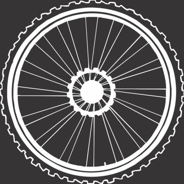 Vector image illustration, black and white, on a black background.