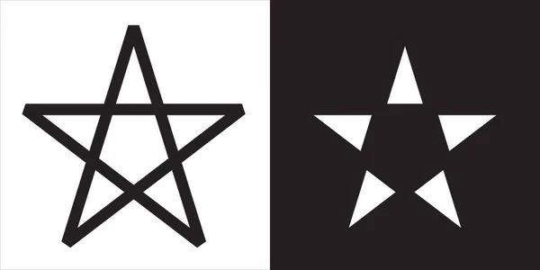Ilustrační Vektorová Grafika Ikony Pětiúhelníkové Hvězdy — Stock fotografie