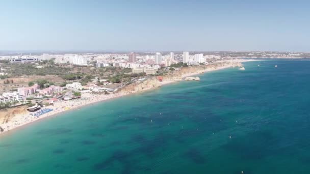 Aerial View Sand Beach Full — Stock Video