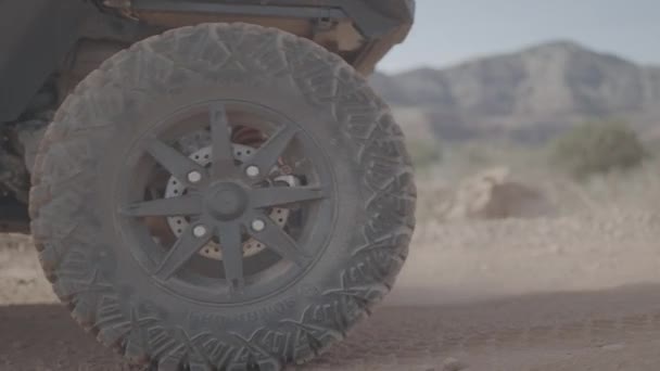 Roue Voiture Mobile Gros Plan Jeep — Video