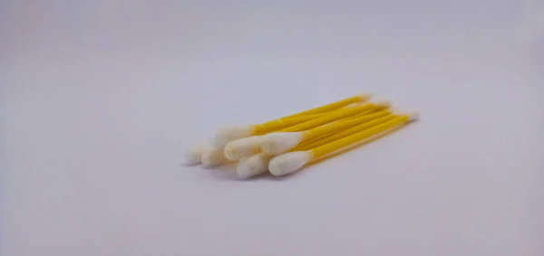 Bastoni Igienici Colore Arancione Sfondo Bianco — Foto Stock