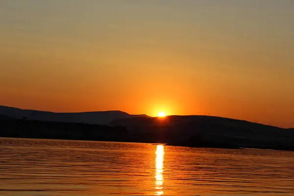 stock image Sunrise over lake. High quality photo.