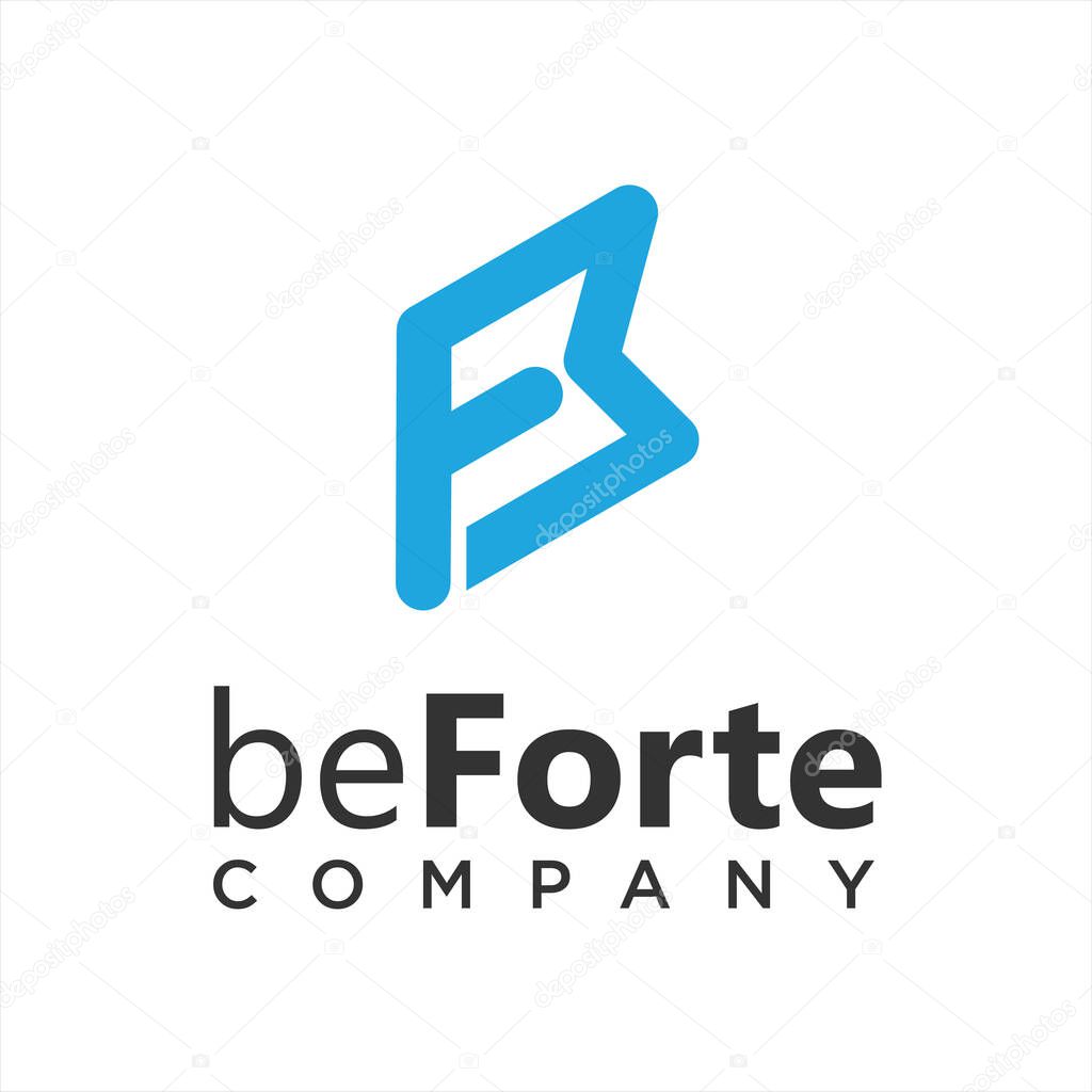 Letter FB company logo template element