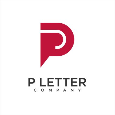 P Harfi Logo Tasarım Şablonu