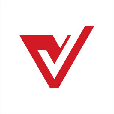 Harf V logo tasarım şablonu