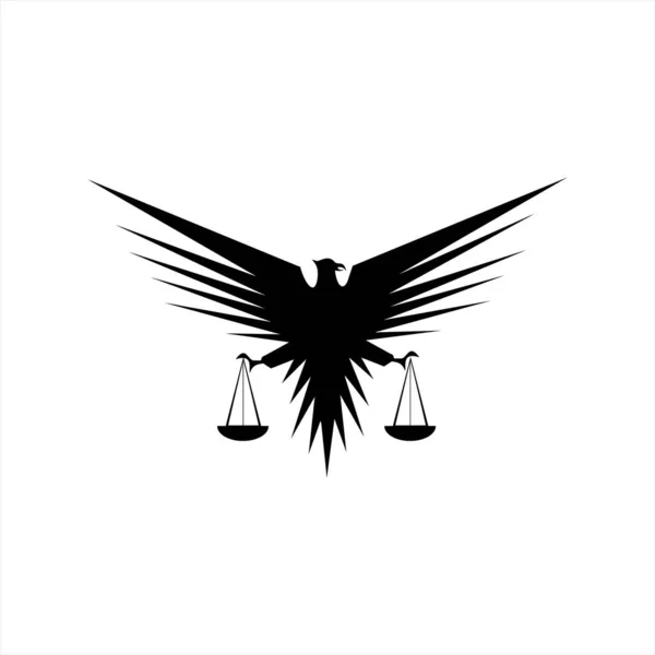 Šablona Návrhu Loga Eagle Bird Justice — Stockový vektor