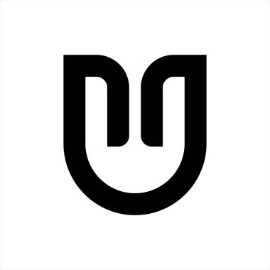 U harfi logo tasarım şablonu