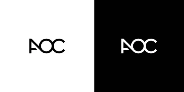 Aoc Letter Logo Design Vectorial Ilustrație — Vector de stoc