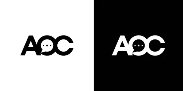 Aoc Літера Дизайн Логотипу Векторні Ілюстрації Шаблону — стоковий вектор