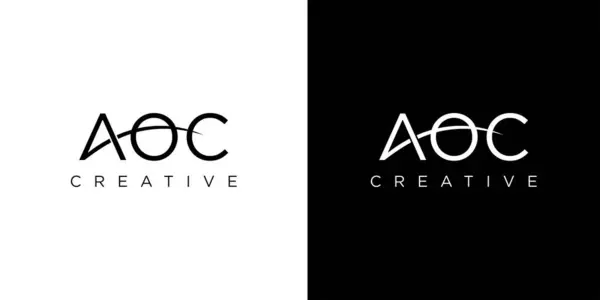 Aoc Letter Logo Design Vectorial Ilustrație — Vector de stoc
