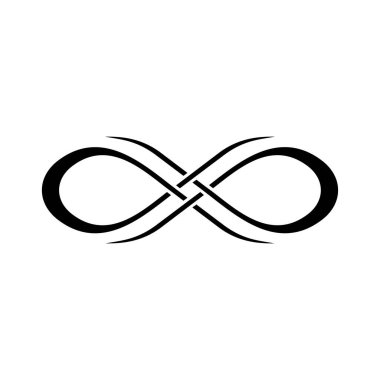 Sonsuzluk Logosu Tasarımı, İnşaat ve Sonsuzluk simgesi kombinasyonu, Mimari Bina Logosu Tasarımı, Düz Tasarım Logo Şablonu Ögesi, Vektör İllüstrasyonu için uygun