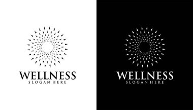 Yoga insanı sağlıklı logo şablonu elementi