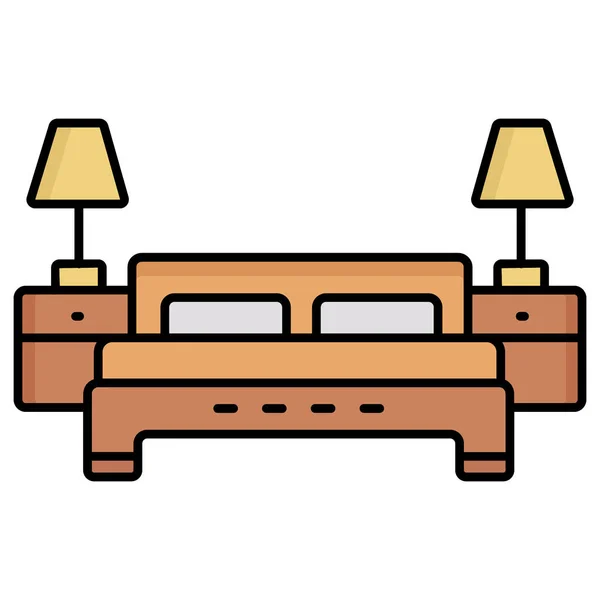 Sofa Web Symbol Einfache Illustration — Stockfoto