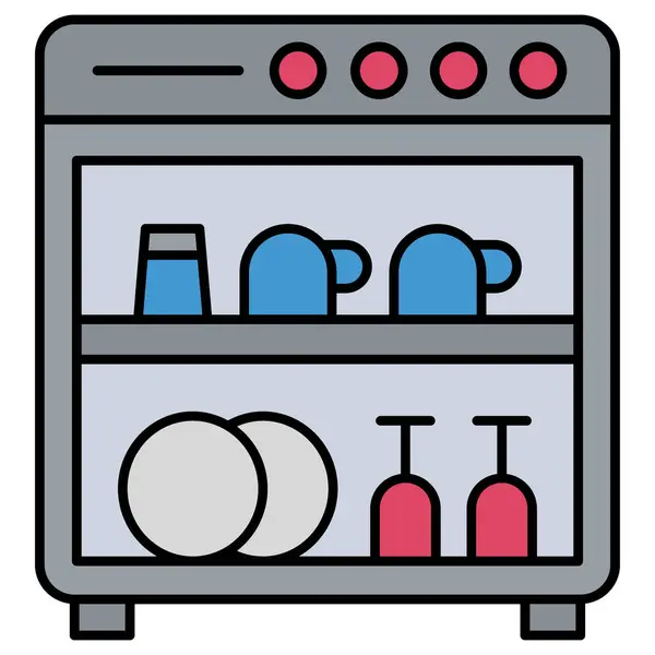 Κουζίνα Web Εικονίδιο Απλή Απεικόνιση — Φωτογραφία Αρχείου