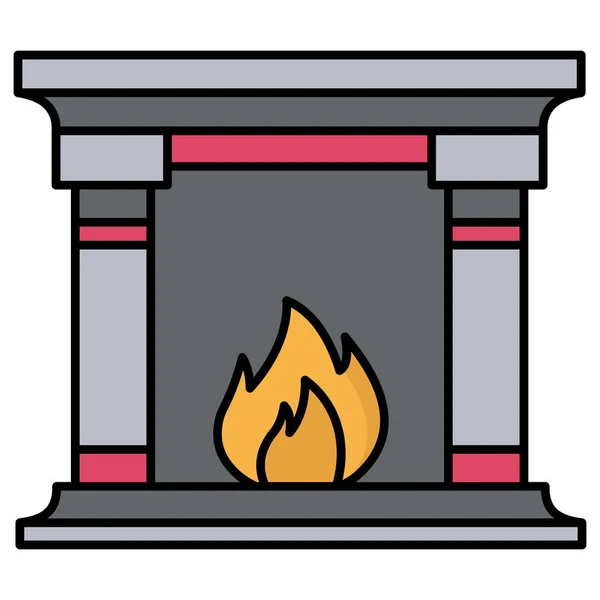 Fuego Icono Web Diseño Simple — Foto de Stock