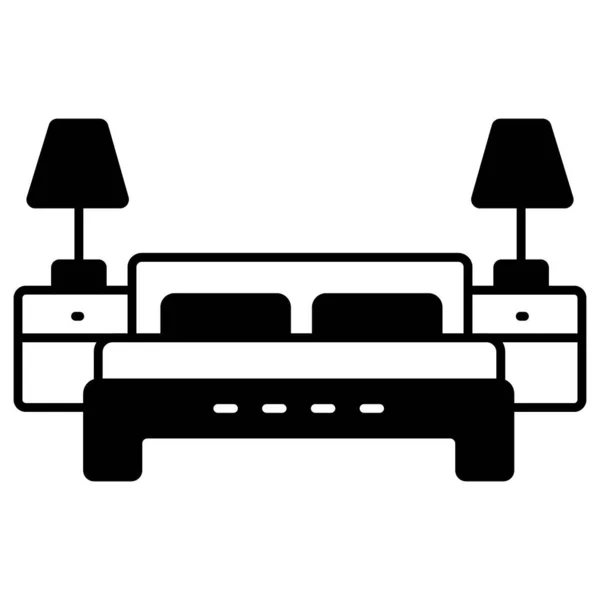 Bed Web Icon Simple Illustration — Stock Photo, Image