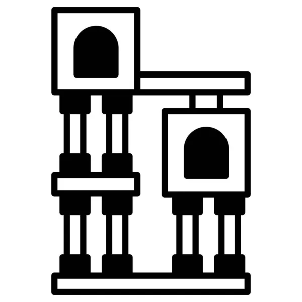 Robot Icône Web Illustration Simple — Photo