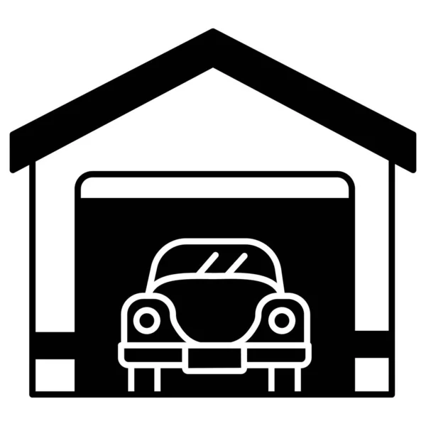Araba Garajı Web Simgesi — Stok fotoğraf