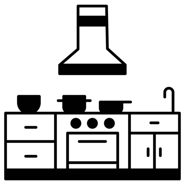 Cucina Web Icon Design Semplice — Foto Stock