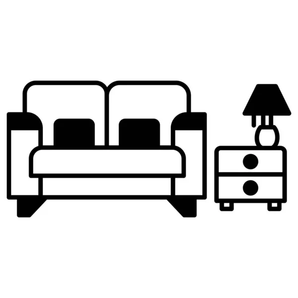 Sofa Icon Vector Illustration — Stock Photo, Image
