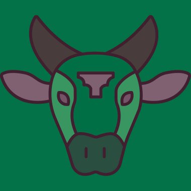 İnek. Web simgesi basit illüstrasyon