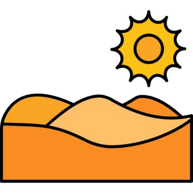 Güneş. Web simgesi basit illüstrasyon