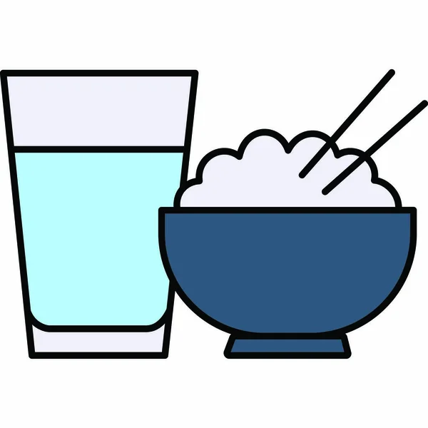 Διανυσματικά Τρόφιμα Και Ποτό Εικονίδιο Περίγραμμα Χέρι Σχεδιάζεται Εικόνα Του — Διανυσματικό Αρχείο