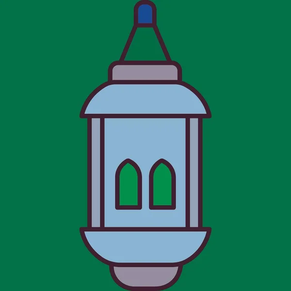 Lanterne Icône Web Design Simple — Image vectorielle