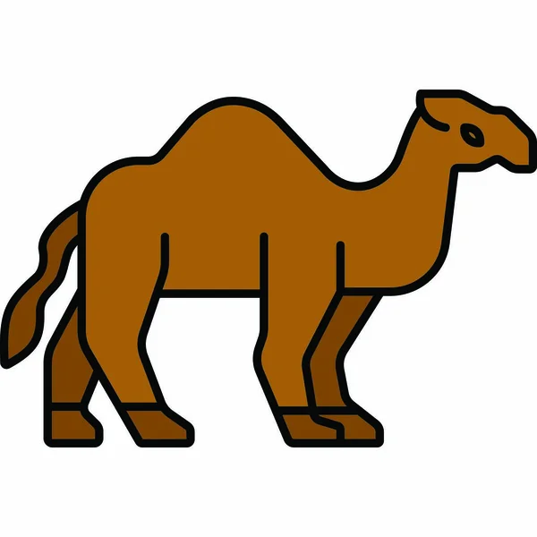 Camello Icono Web Ilustración Simple — Archivo Imágenes Vectoriales