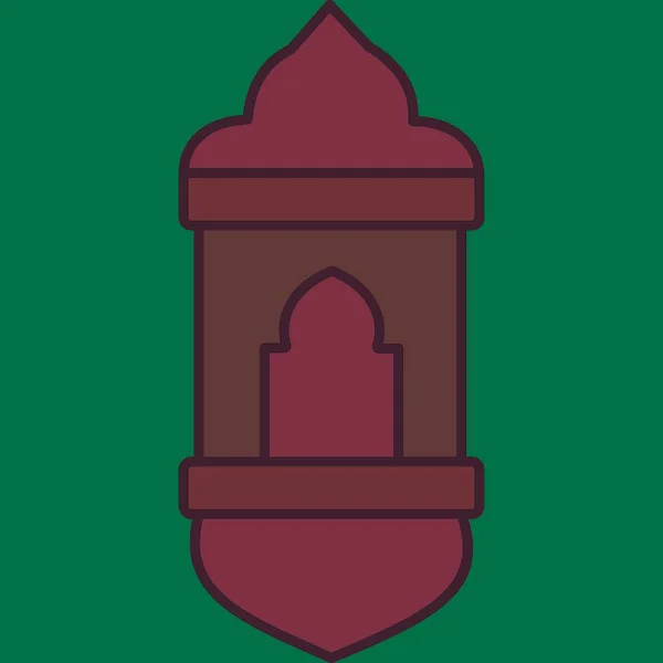 Mešita Webová Ikona Jednoduchá Ilustrace — Stockový vektor