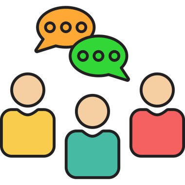 Konuş. Web simgesi basit illüstrasyon