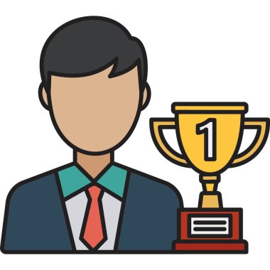 Kupa. Web simgesi basit illüstrasyon