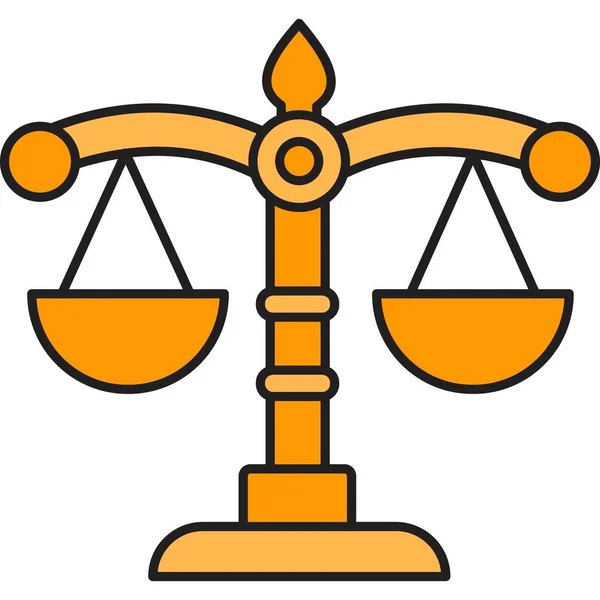 Иконка Вектора Масштаба Закона Редактируемые Контуры Штрихов Персональных Коммерческих — стоковый вектор