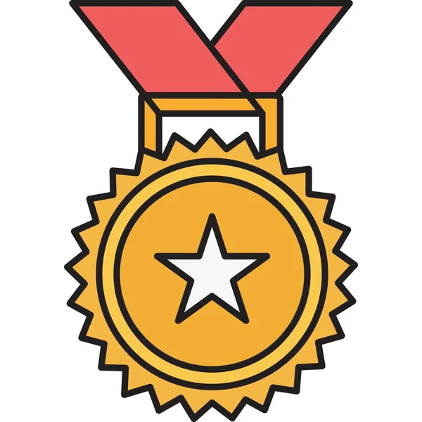 Medal Web Icon Simple Illustration — Stock Vector