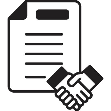 sözleşme anlaşma simgesi ana hatları biçiminde 