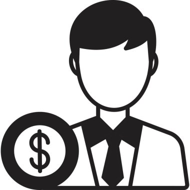 iş adamı para simgesi 