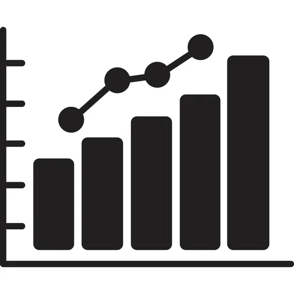 Gráfico Gráfico Ícone Estilo Simples — Vetor de Stock
