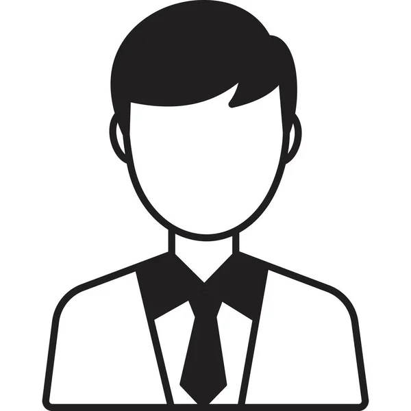Ikona Biznesmena Prosta Ilustracja Ikon Wektorowych Biznesmena Projektowania Stron Internetowych — Wektor stockowy