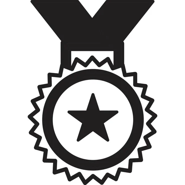 Ícone Medalha Prêmio Tema Prêmio Ilustração Vetorial — Vetor de Stock