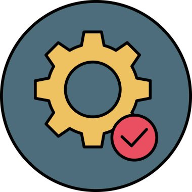 dişli simgesi, vektör çizimi 