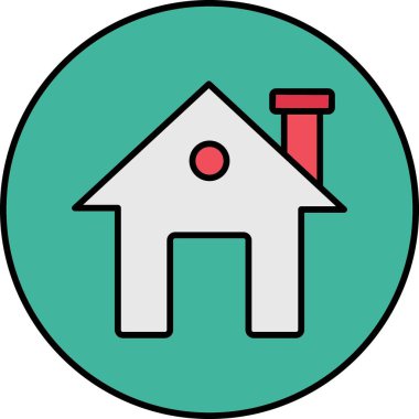 Ev ikonu. Web vektör illüstrasyonu 