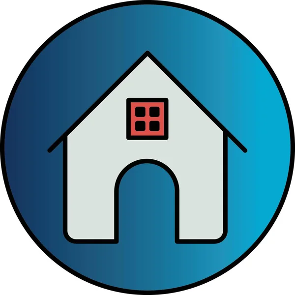 Σπίτι Σπίτι Σπίτι Εικονίδιο Σπίτι Γεμάτο Περίγραμμα Στυλ — Διανυσματικό Αρχείο