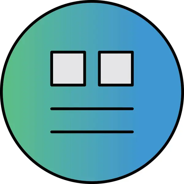 Avatar Emoticon Icoon Gevulde Overzicht Stijl — Stockvector