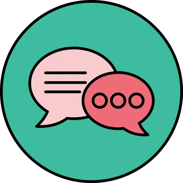 Conversación Burbuja Icono Chat — Archivo Imágenes Vectoriales