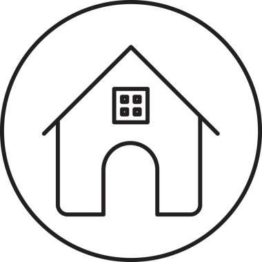 Ev simgesi, vektör illüstrasyonu 