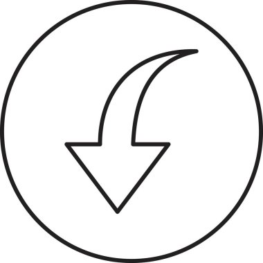 ok arka yön simgesi ana hat biçiminde 