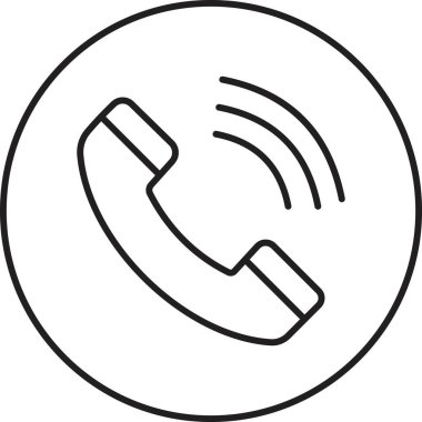 telefon hattı simgesi vektör illüstrasyonu 