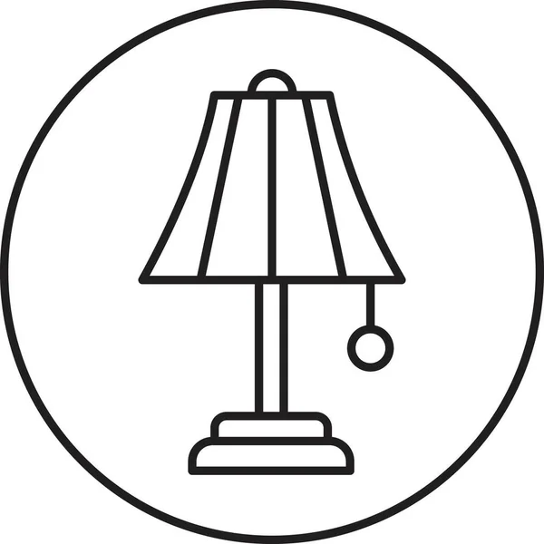 Lampa Webová Ikona Jednoduchý Design — Stockový vektor